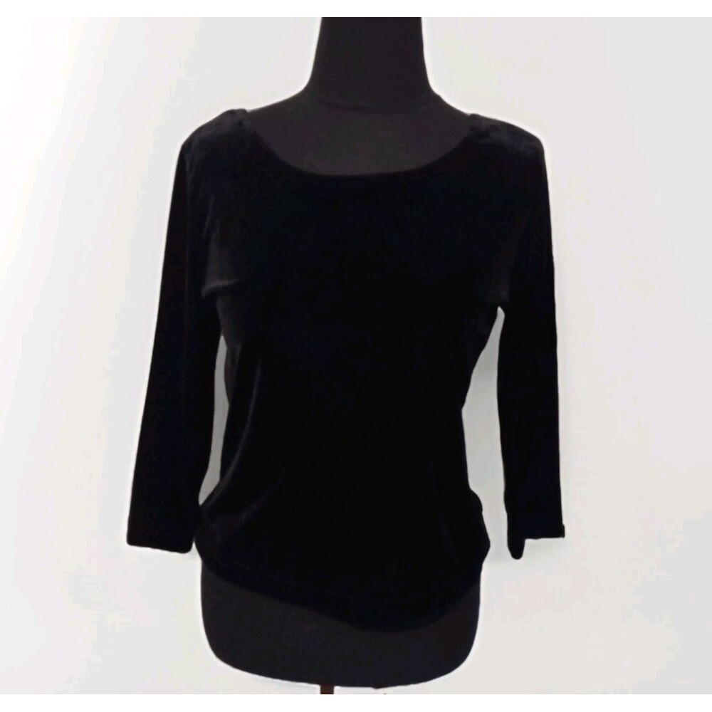 Vintage Top Fashion Bug Velvet Gothic Y2K Dark Academia Fitted Shirt Size M